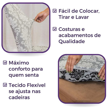 Capa para Cadeira  Boutique Veneza - Creme