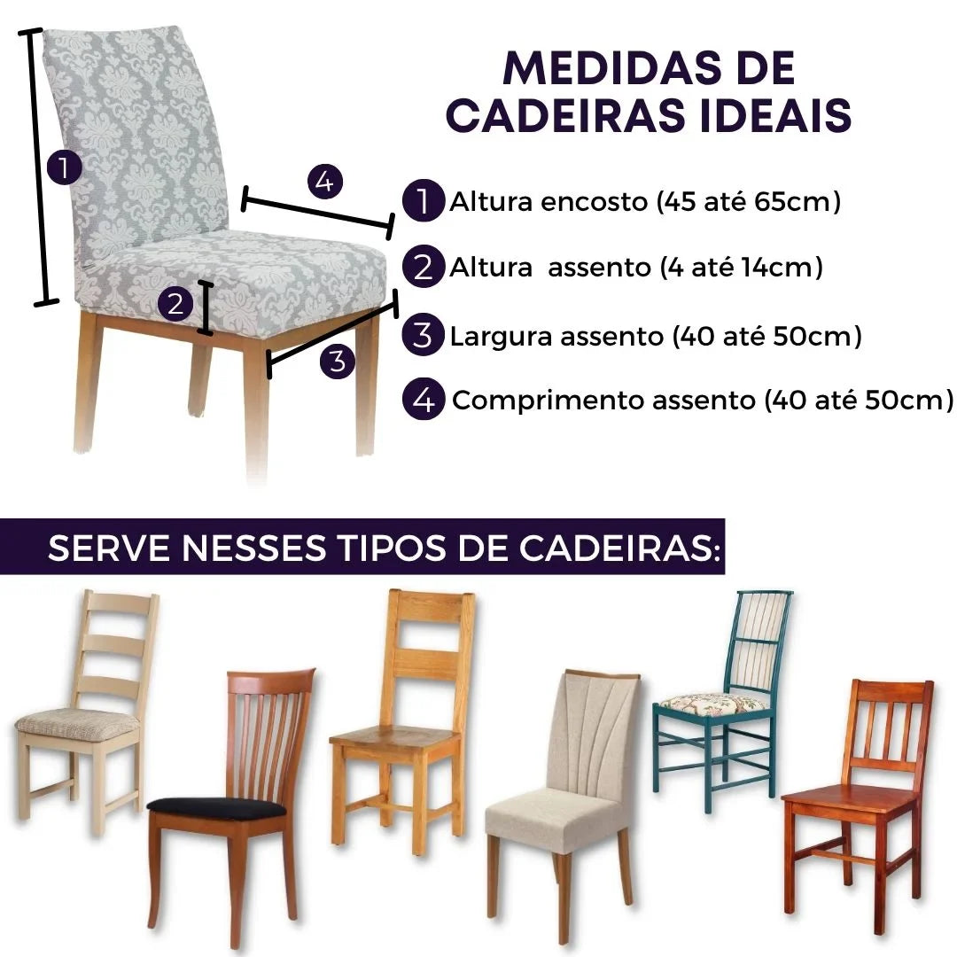 Capa para Cadeira  Boutique Veneza - Creme