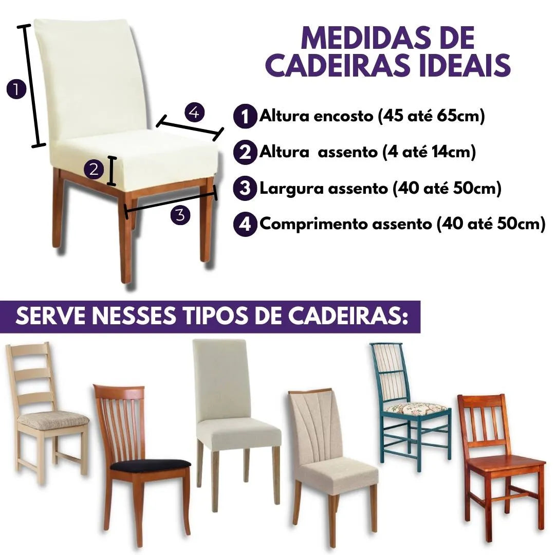 Capa Para Cadeira de Jantar - Branca