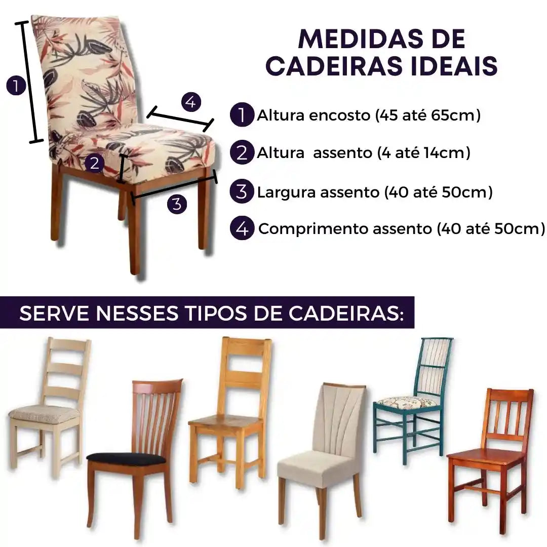Capa para Cadeira de Jantar - Boho