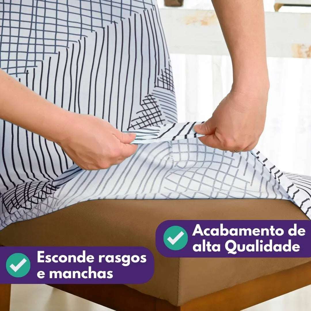 Capa Para Cadeira de Jantar - Geo Escandinavo