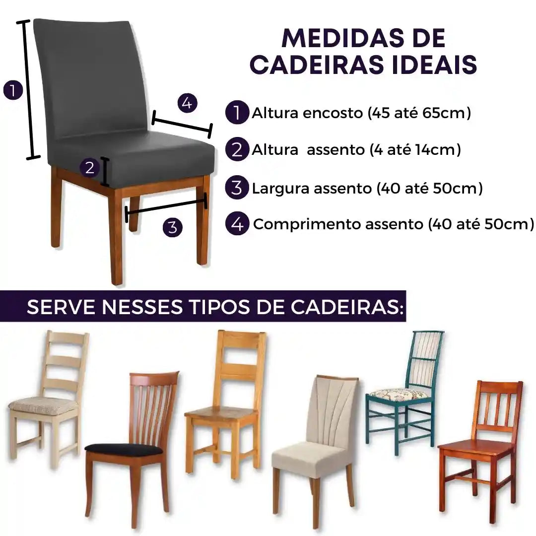 Capa de Cadeira Impermeável Deluxe - Cinza Chumbo