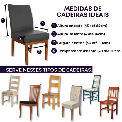 Capa de Cadeira Impermeável Deluxe - Cinza Chumbo
