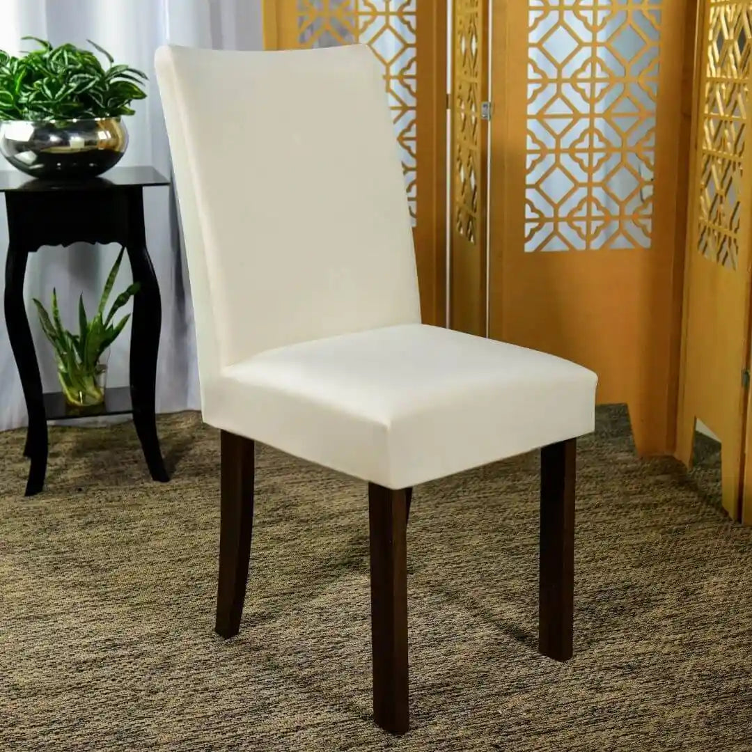 Capa Cadeira Jantar Spandex - Creme