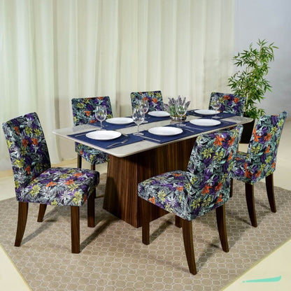 Capa Cadeira Jantar Spandex - Folhagem