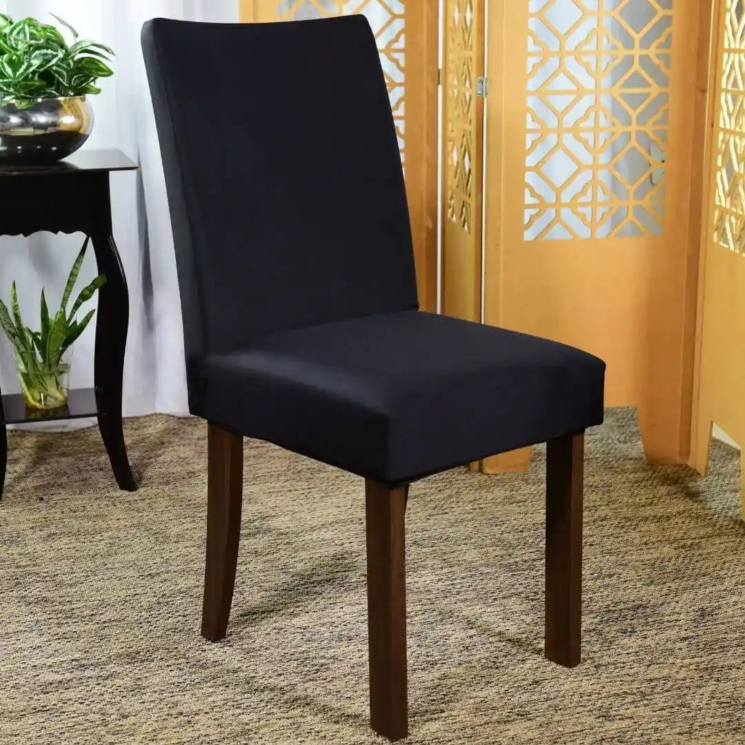 Capa Cadeira Jantar Spandex - Preta