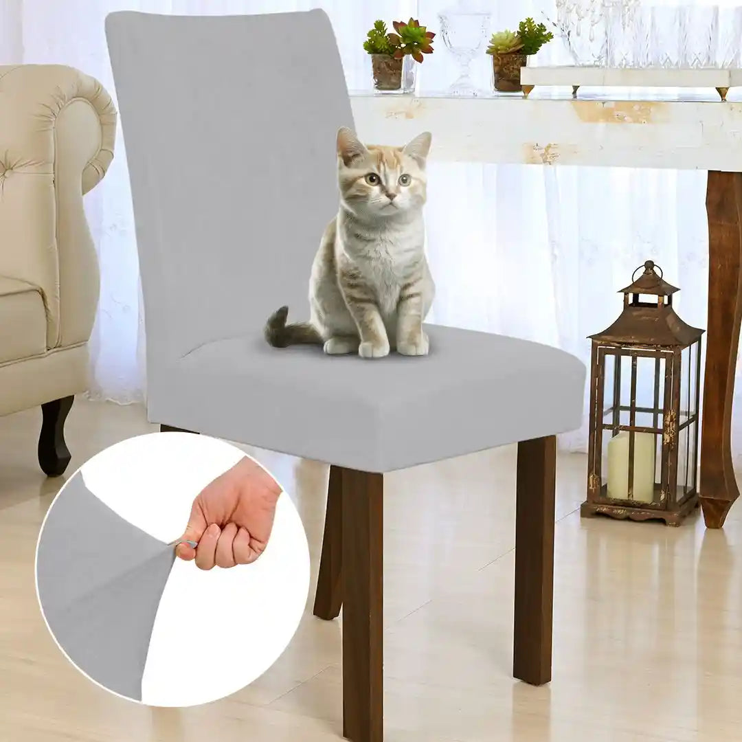 Capa Cadeira Suede Confort Plus - Cinza Claro