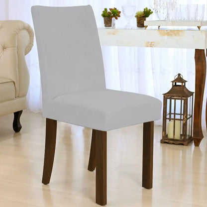 Capa Cadeira Suede Confort Plus - Cinza Claro