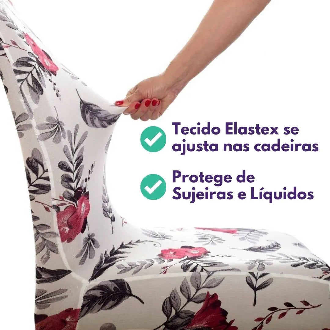 Capa para Cadeira de Jantar - Alstromerias