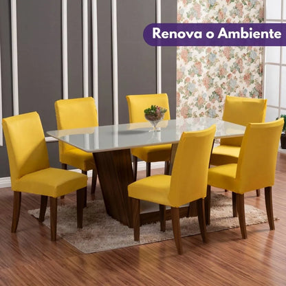 Capa para Cadeira de Jantar - Amarela