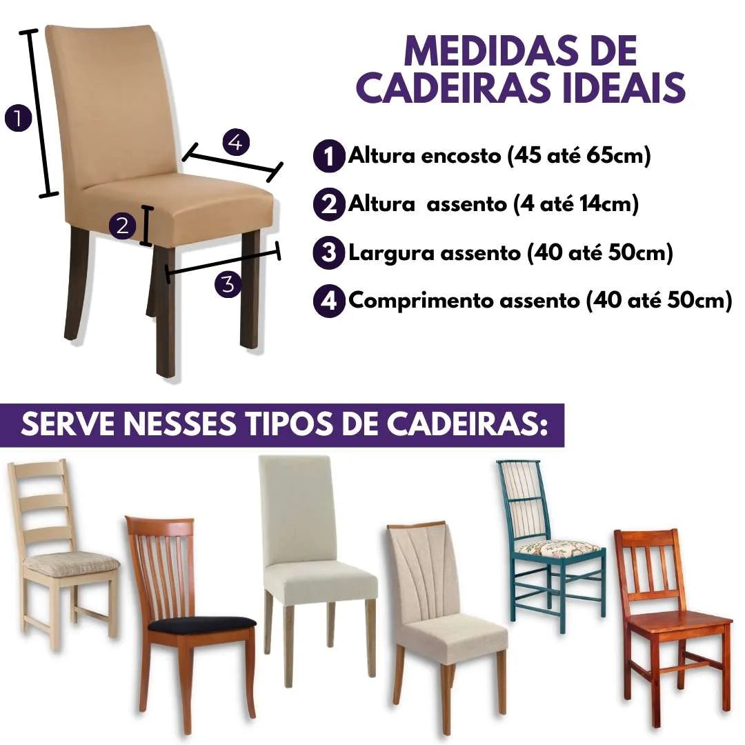 Capa para Cadeira de Jantar - Caramelo