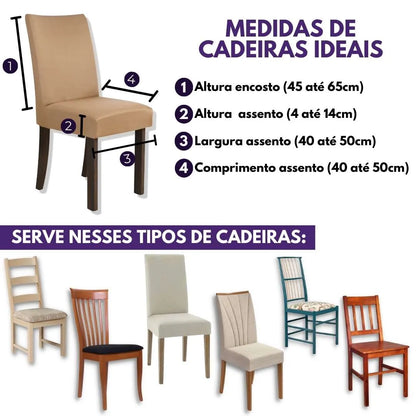 Capa para Cadeira de Jantar - Caramelo