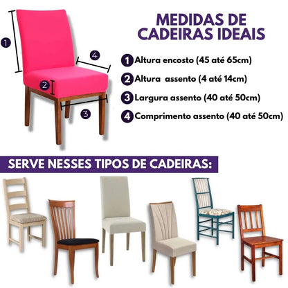 Capa Para Cadeira de Jantar - Pink