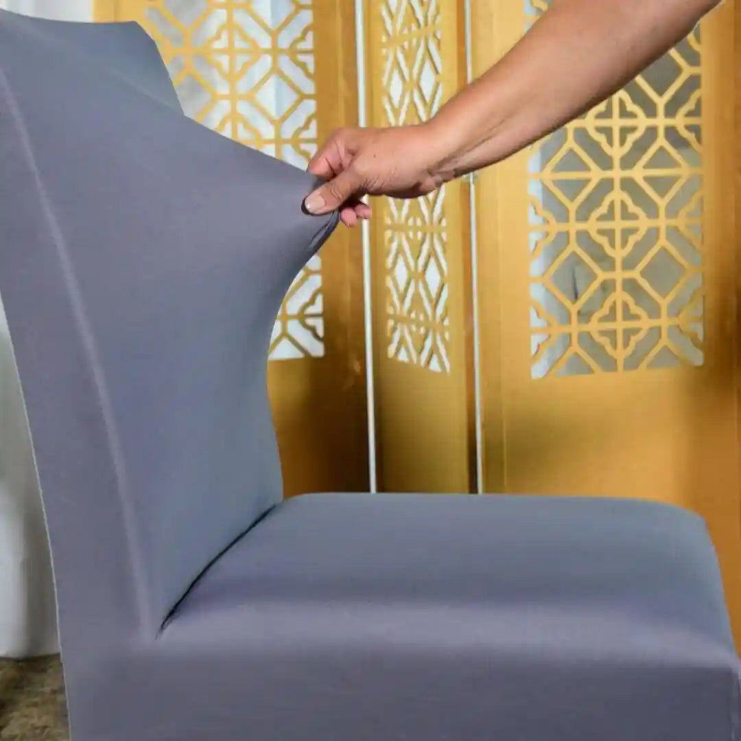 Capa Cadeira Jantar Spandex - Chumbo