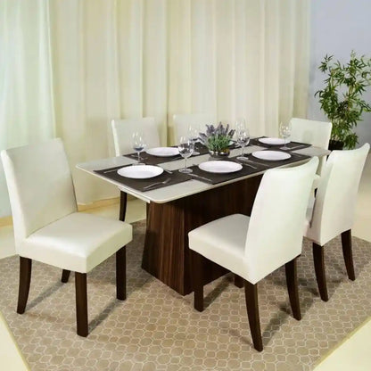 Capa Cadeira Jantar Spandex - Creme