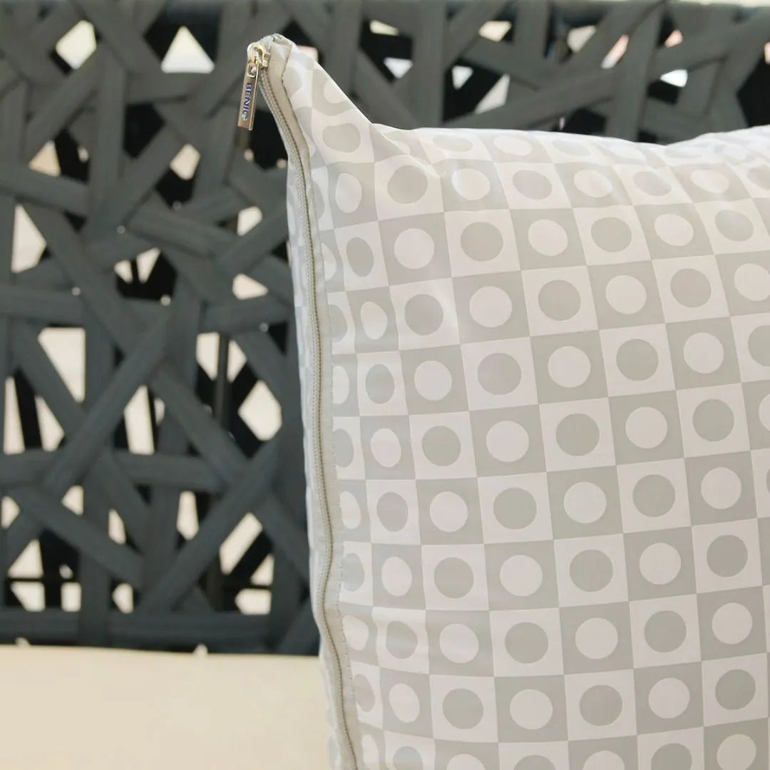 Capa De Almofada Impermeável - Chess Cinza