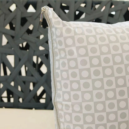 Capa De Almofada Impermeável - Chess Cinza