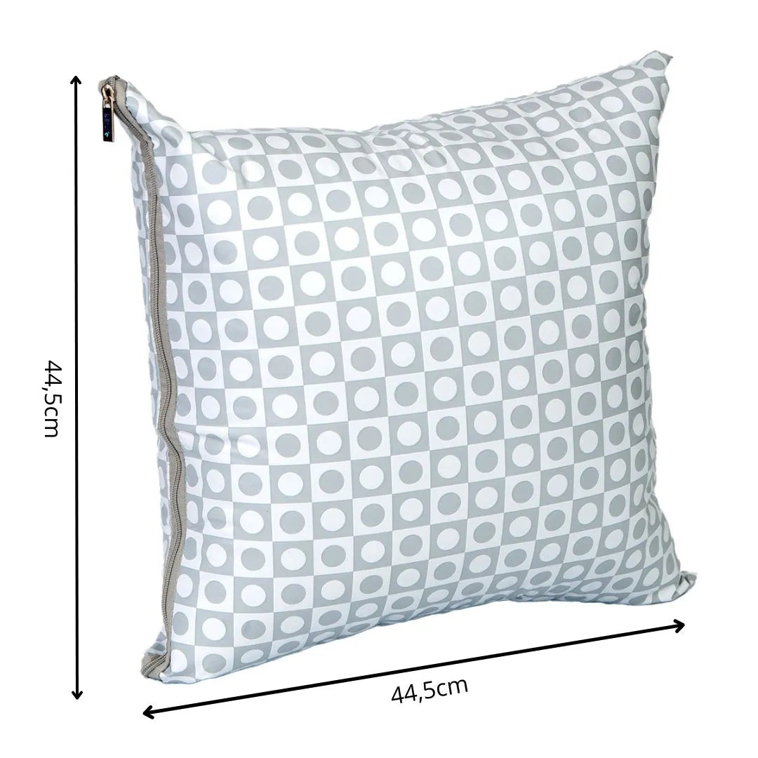 Capa De Almofada Impermeável - Chess Cinza