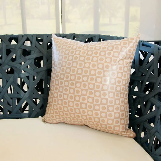 Capa De Almofada Impermeável - Chess Marrom