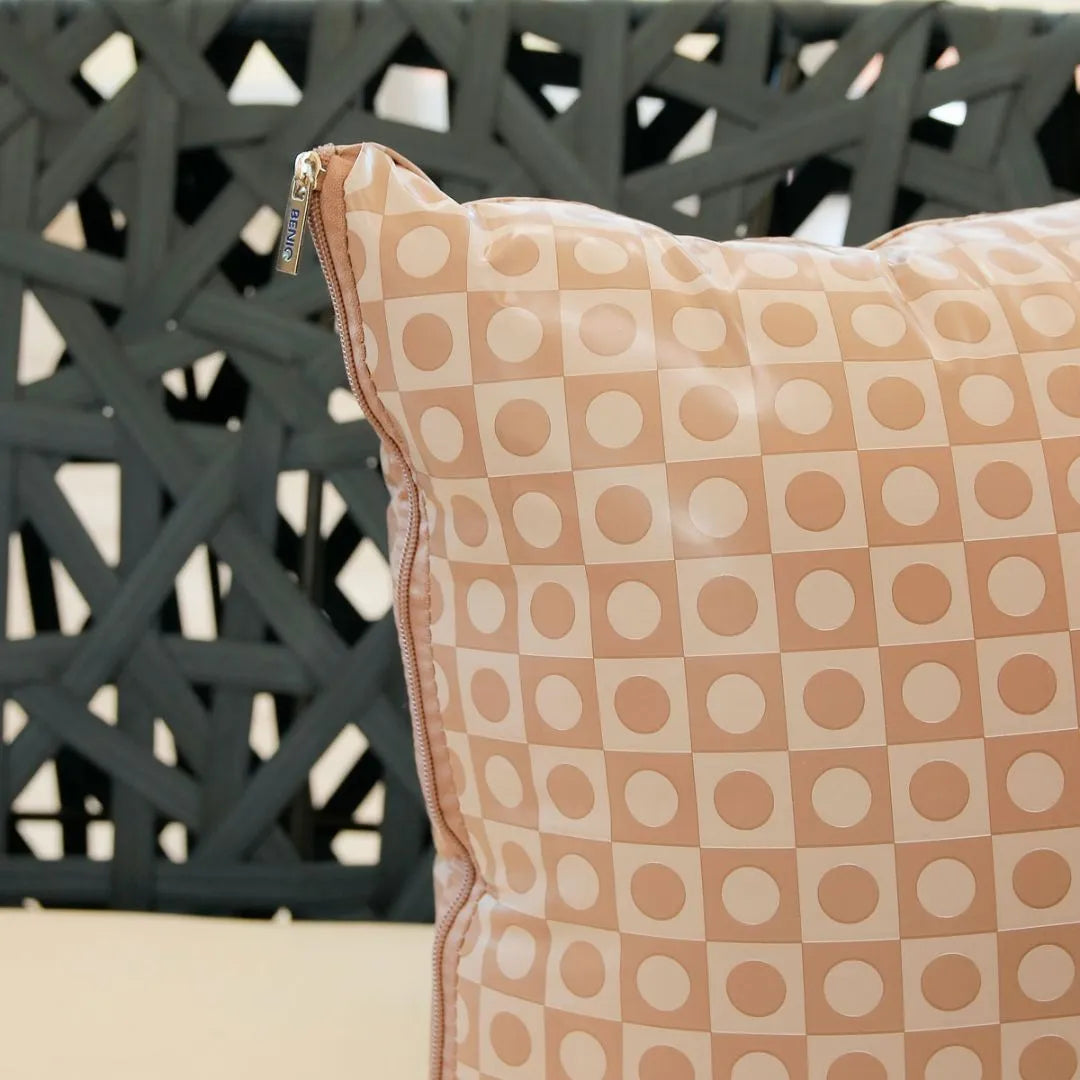 Capa De Almofada Impermeável - Chess Marrom