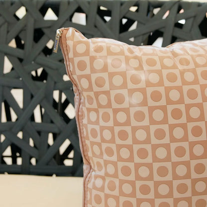 Capa De Almofada Impermeável - Chess Marrom