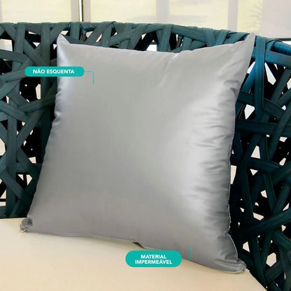 Capa De Almofada Impermeável - Cinza