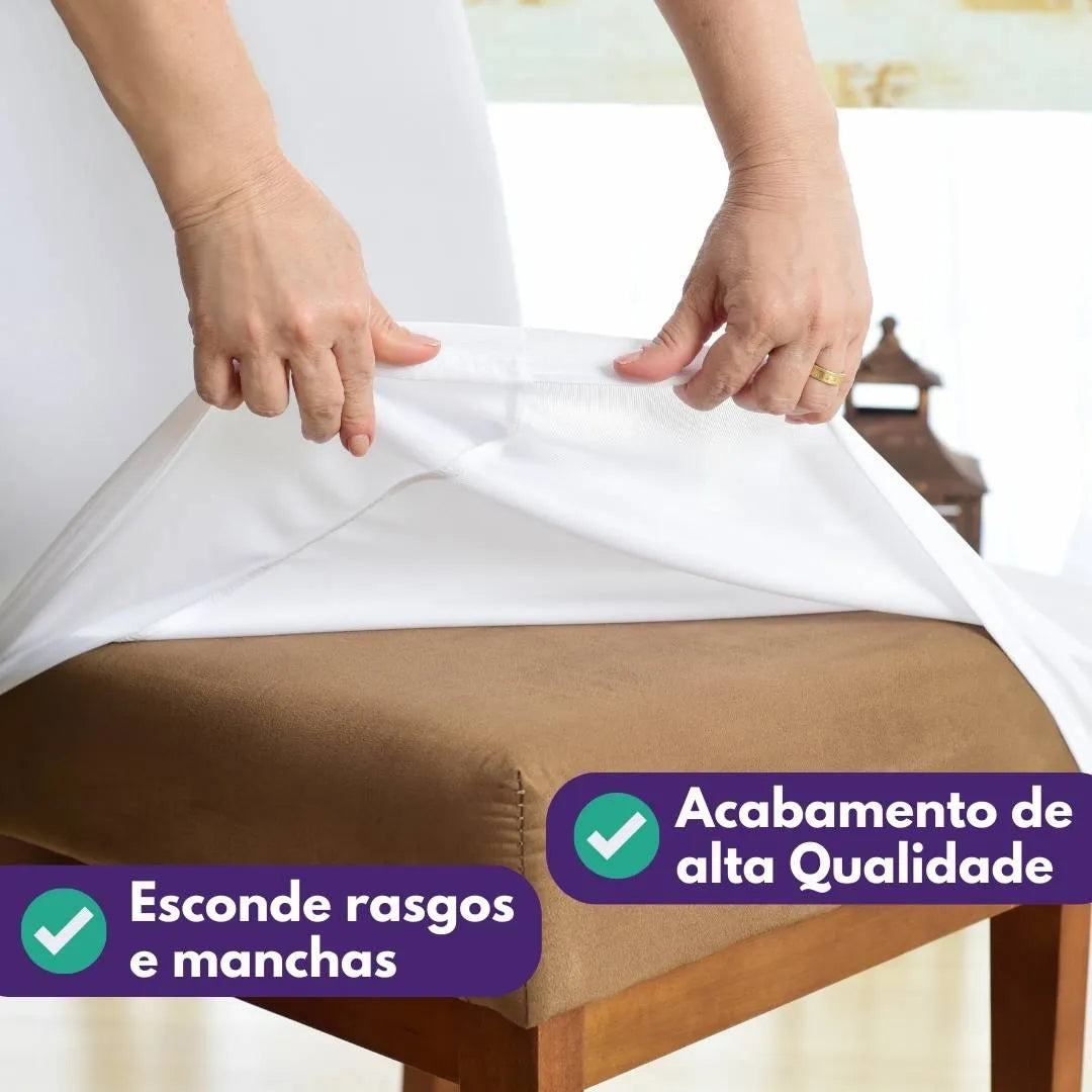 Capa Para Cadeira de Jantar - Branca