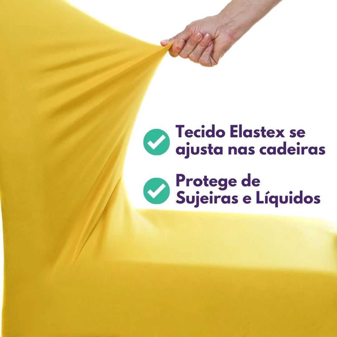 Capa para Cadeira de Jantar - Amarela