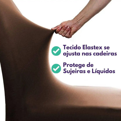 Capa Para Cadeira de Jantar - Marrom Tabaco