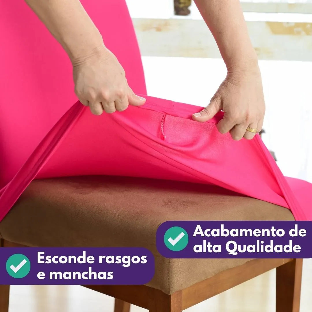 Capa Para Cadeira de Jantar - Pink
