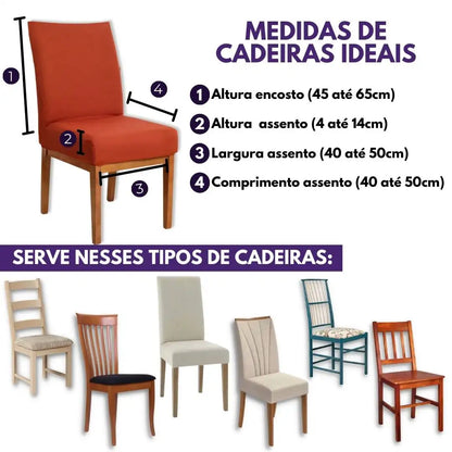 Capa Para Cadeira de Jantar - Terracota