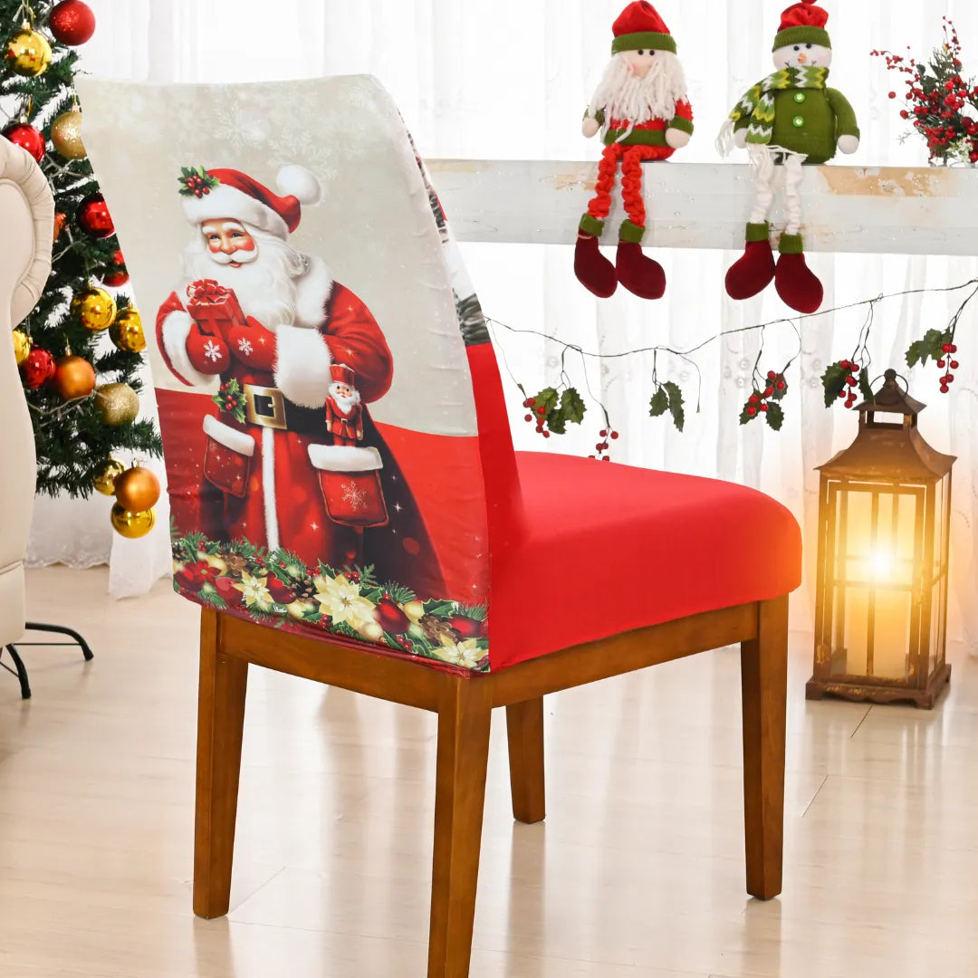 Capa de Cadeira de Natal - Casa do Noel