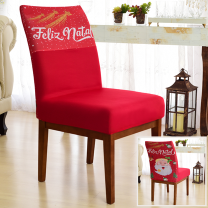 Capa de Cadeira de Natal  - Noel Vermelho