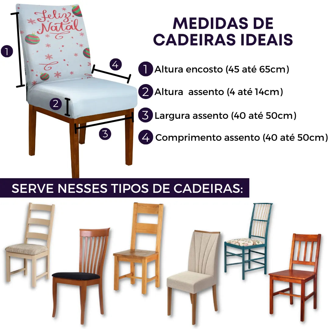 Capa de Cadeira de Natal - Noite de Luz