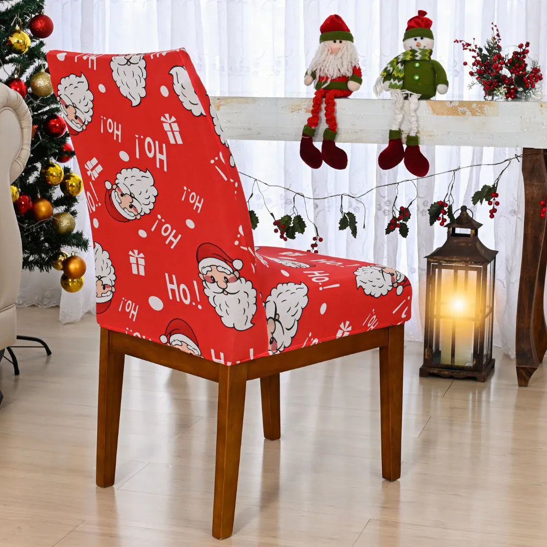 Capa de Cadeira de Natal  - Papai Noel Vermelho