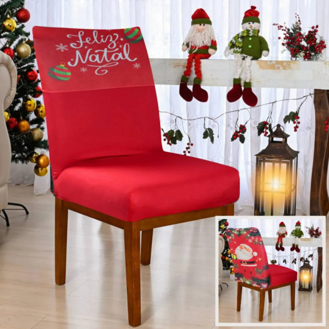 Capa de Cadeira de Natal - Querido Noel