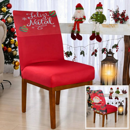 Capa de Cadeira de Natal - Querido Noel