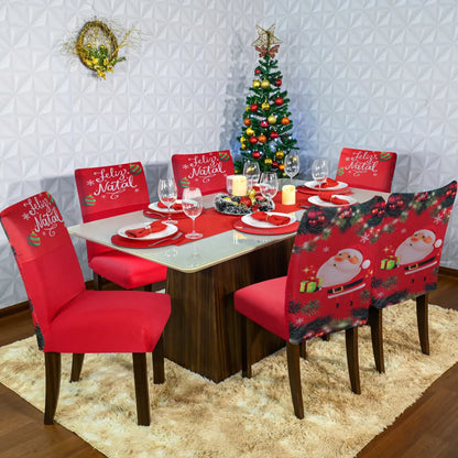 Capa de Cadeira de Natal - Querido Noel