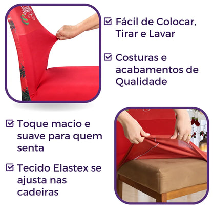 Capa de Cadeira de Natal - Querido Noel