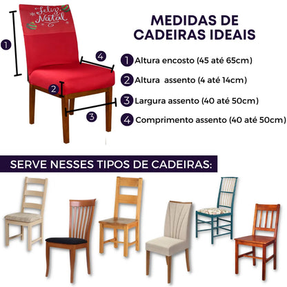 Capa de Cadeira de Natal - Querido Noel