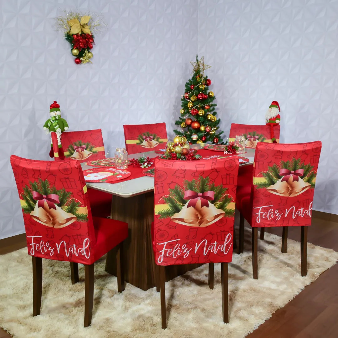Capa de Cadeira de Natal  - Sinos