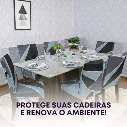 Capa Para Cadeira de Jantar - Geo Urbana