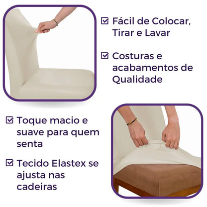 Capa de Cadeira Impermeável Deluxe - Creme
