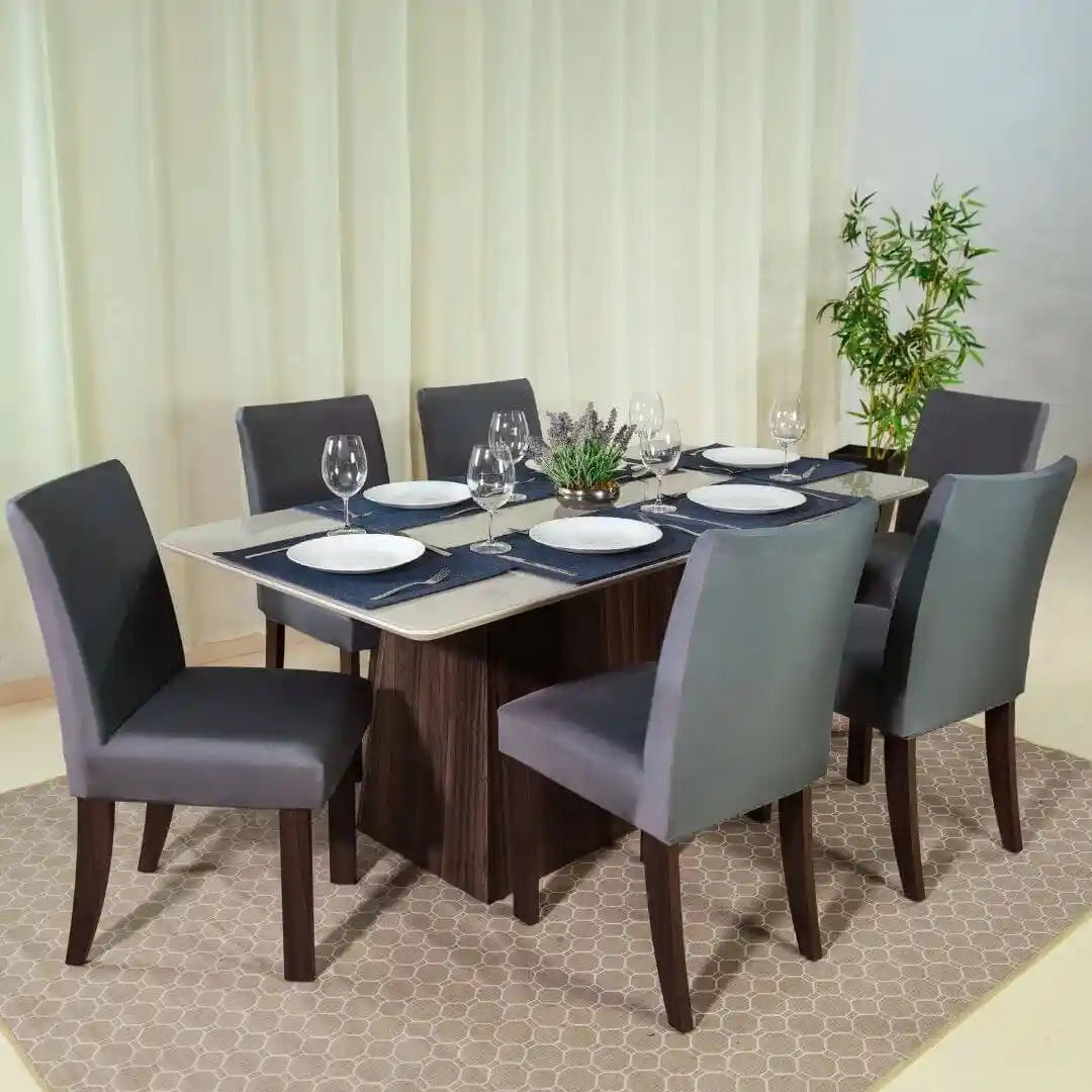 Capa Cadeira Jantar Spandex - Chumbo