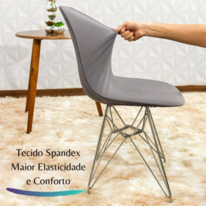 Capa para Cadeira Eiffel Spandex - Chumbo