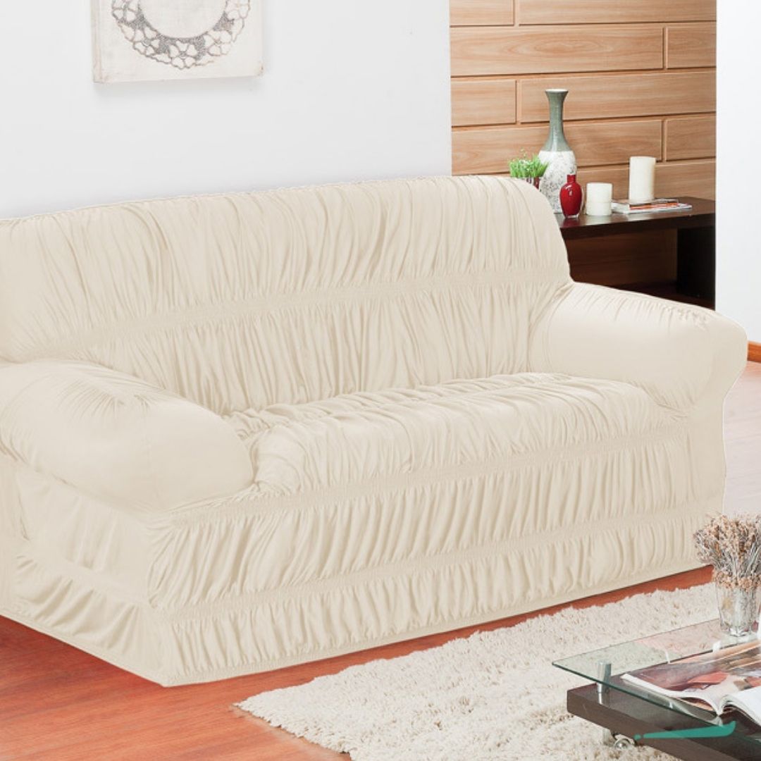 Capa de sofá Elasticada Elegance - Palha