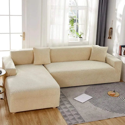 Capa de Sofá de Canto Impermeável Relevo Special - Creme