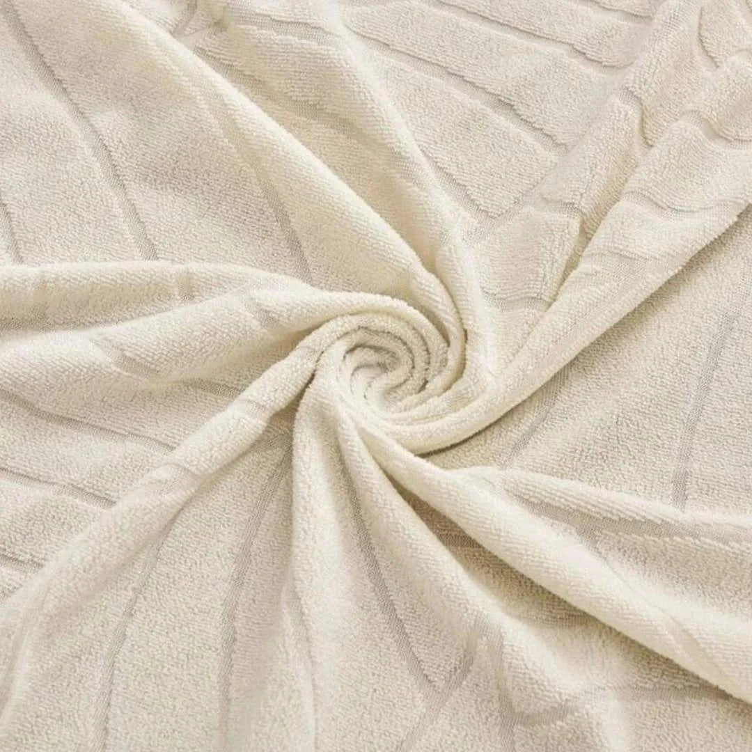 Capa de Sofá de Canto Impermeável Relevo Special - Creme