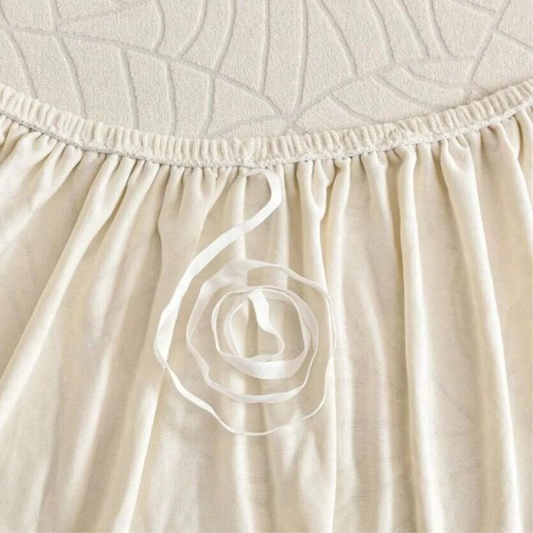 Capa de Sofá de Canto Impermeável Relevo Special - Creme