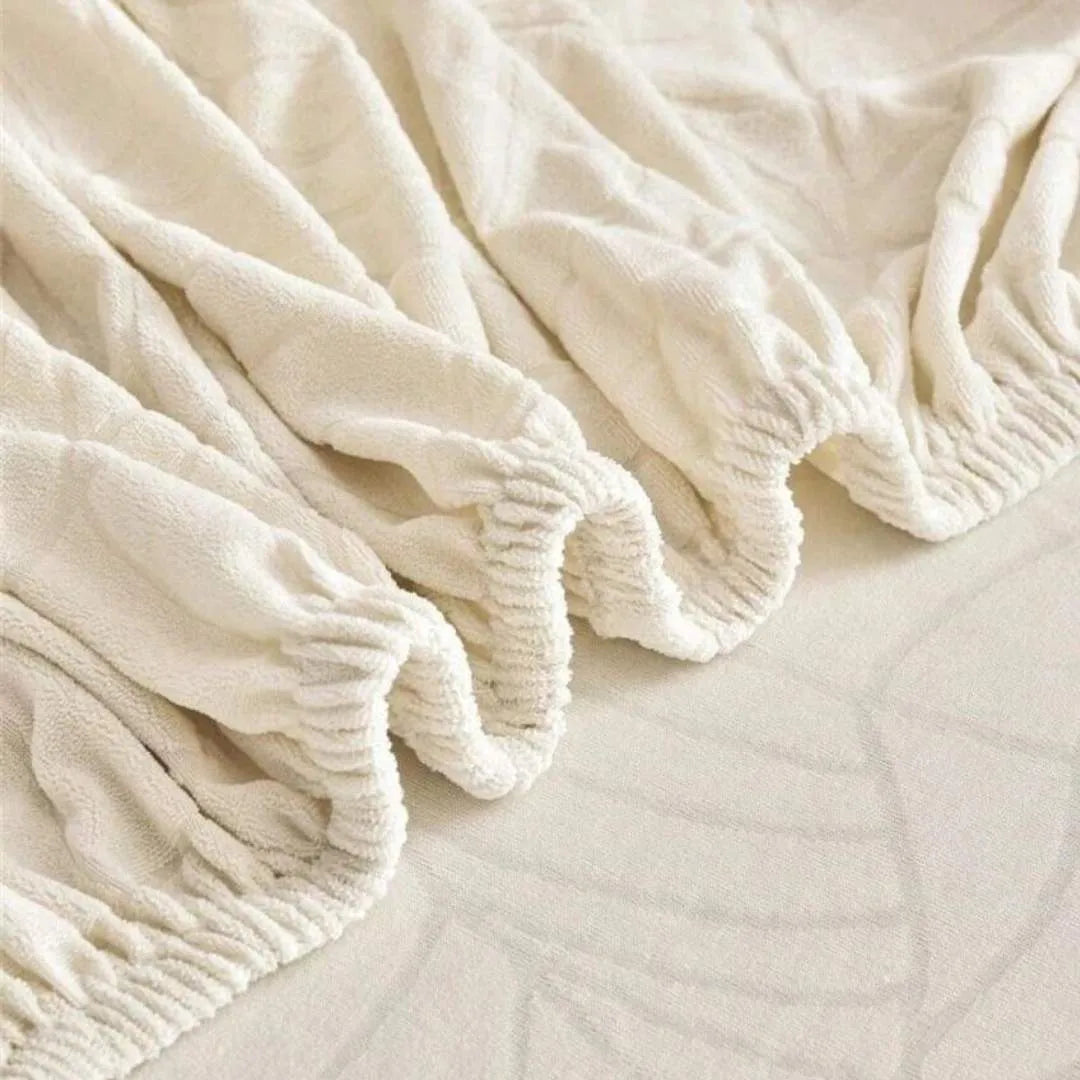 Capa de Sofá de Canto Impermeável Relevo Special - Creme